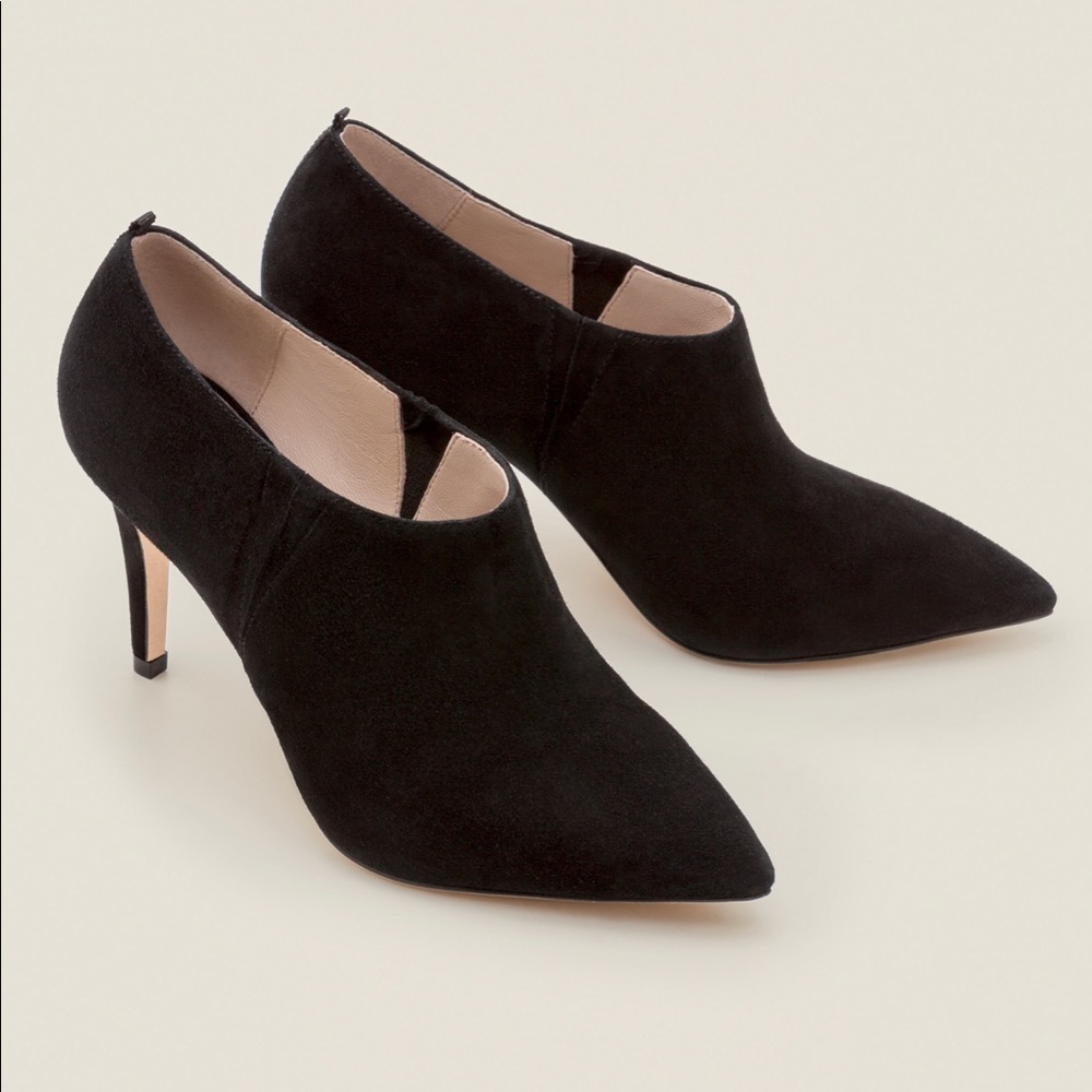 Gorgeous Boden black suede 3” heels NWOT